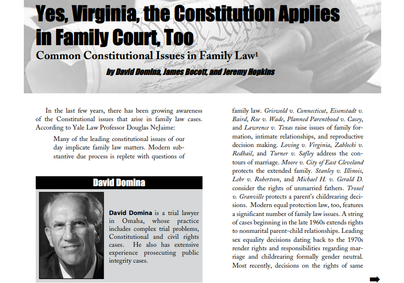 Attorneys Validate Fix Family Courts has Been Right All Along – Yes, Virginia, The Constitution Applies in Family Court Too